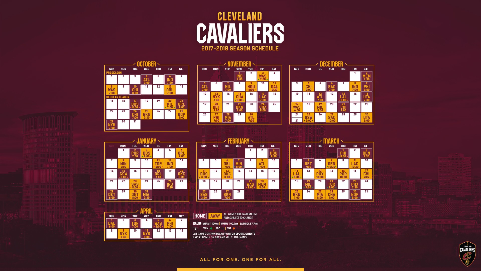 Cavs Schedule 2022-23 Printable - Printable World Holiday