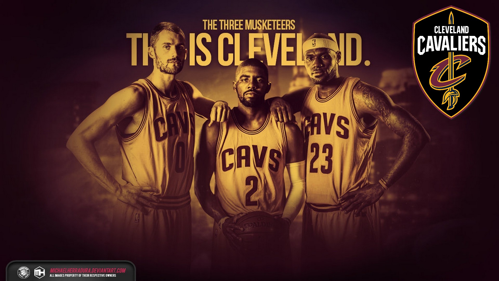 Big 3 Cleveland Cavaliers Wallpaper HD 1920x1080