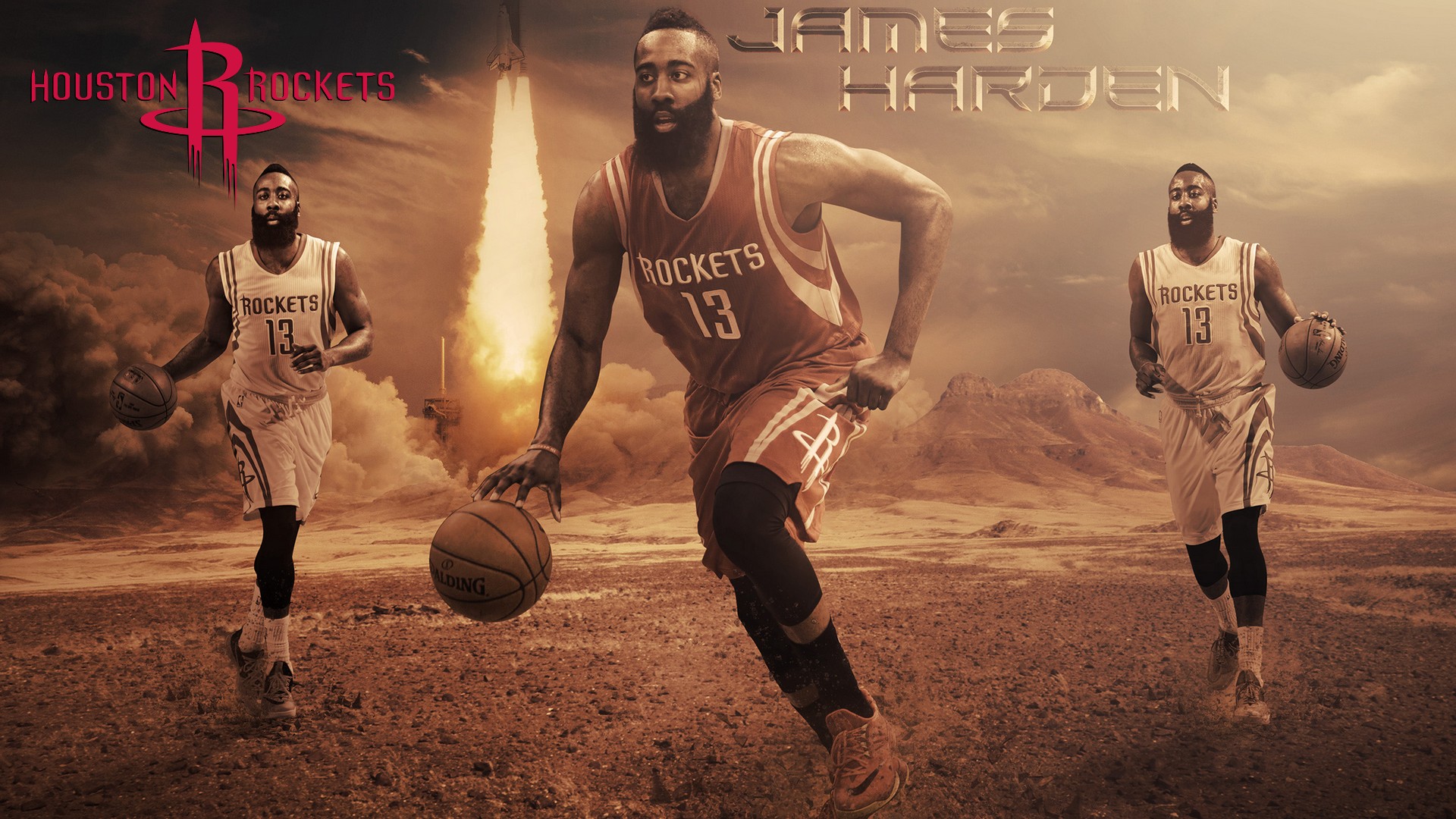 HD Desktop Wallpaper James Harden with image dimensions 1920x1080 pixel. You can make this wallpaper for your Desktop Computer Backgrounds, Windows or Mac Screensavers, iPhone Lock screen, Tablet or Android and another Mobile Phone device