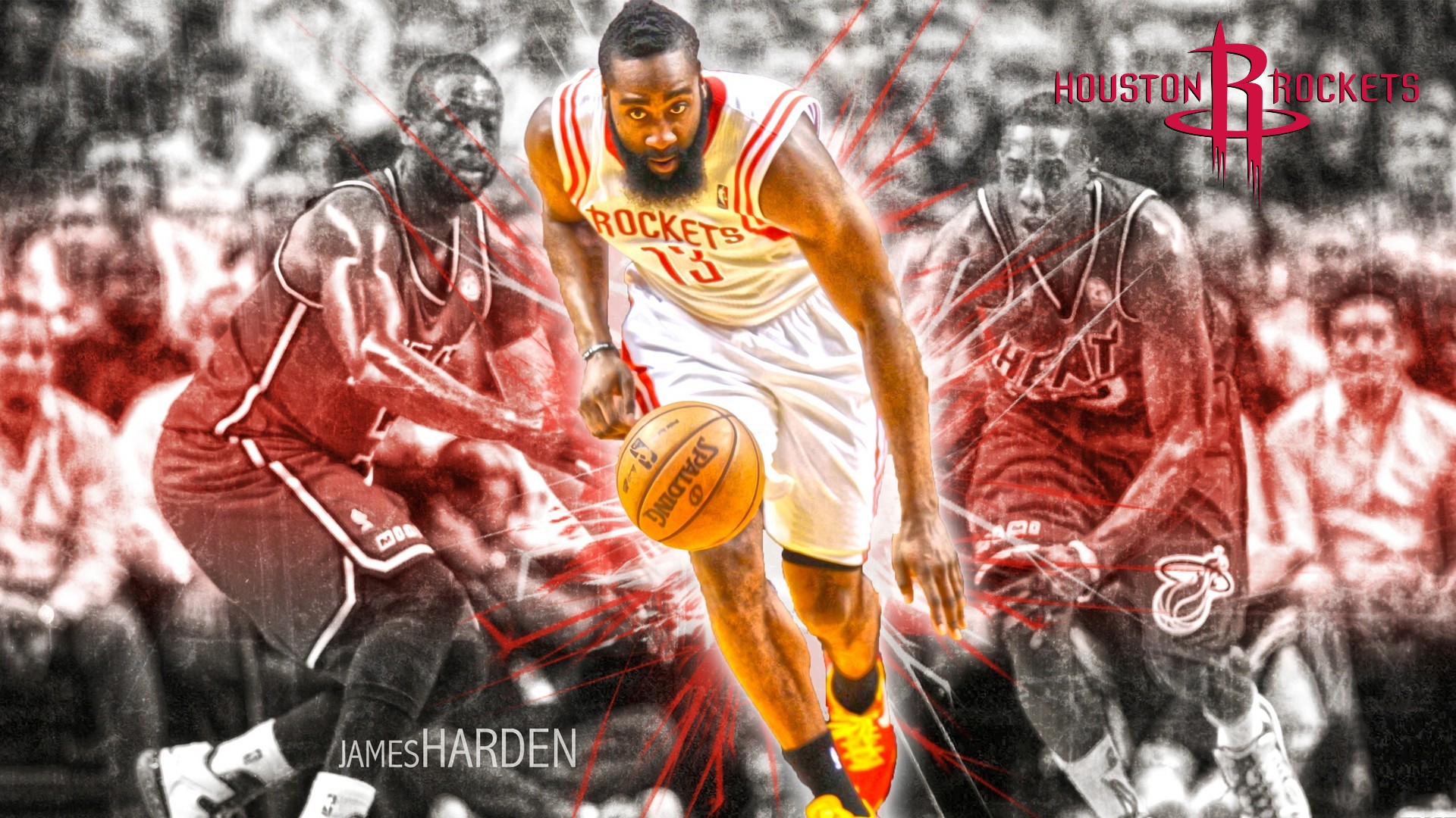 James Harden Wallpaper HD with image dimensions 1920x1080 pixel. You can make this wallpaper for your Desktop Computer Backgrounds, Windows or Mac Screensavers, iPhone Lock screen, Tablet or Android and another Mobile Phone device