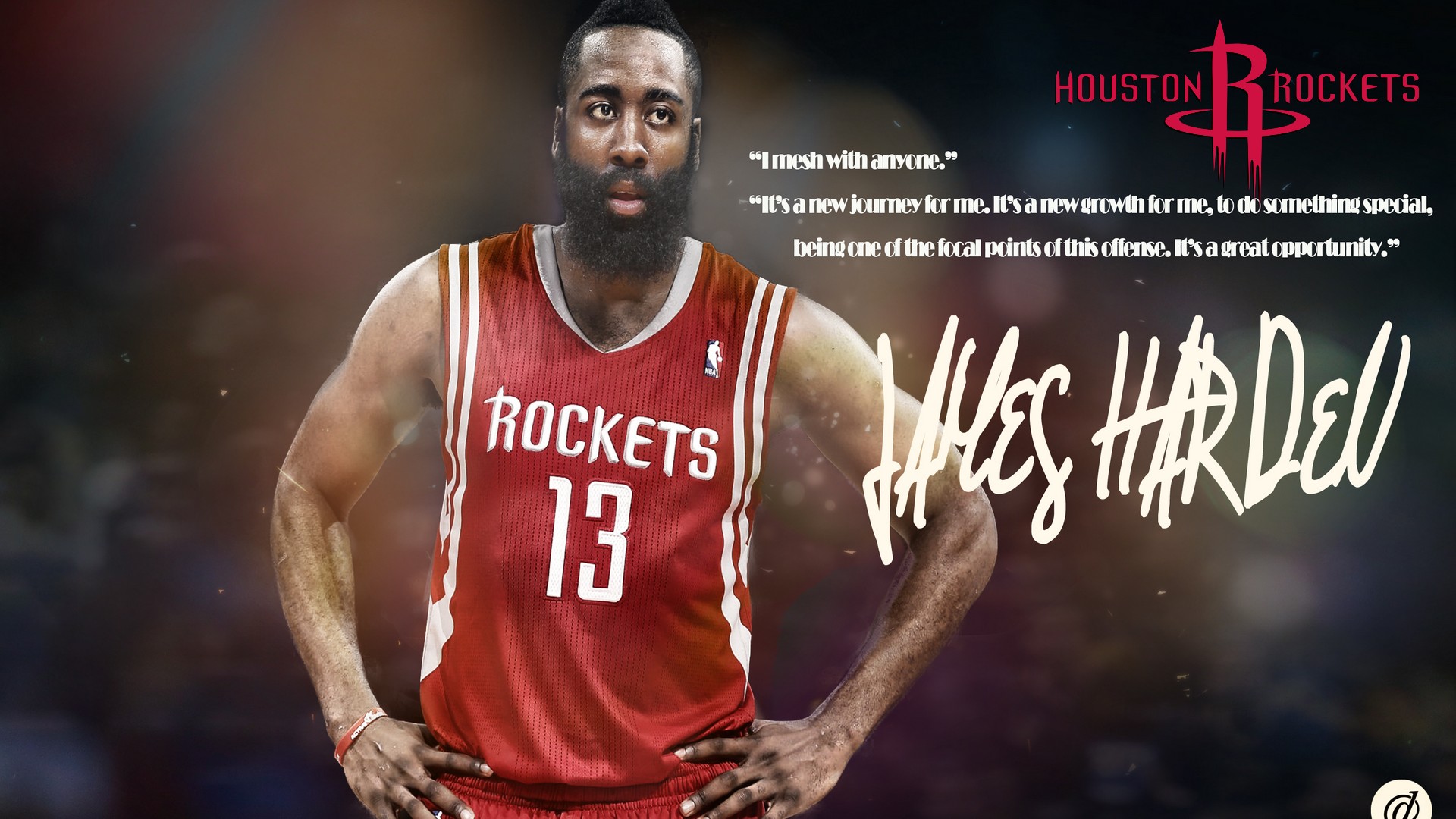 Wallpaper Desktop James Harden HD with image dimensions 1920x1080 pixel. You can make this wallpaper for your Desktop Computer Backgrounds, Windows or Mac Screensavers, iPhone Lock screen, Tablet or Android and another Mobile Phone device