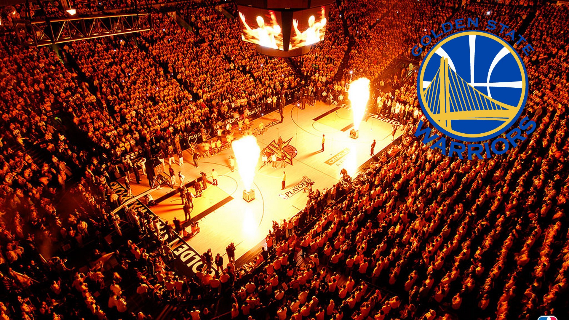 Golden State Warriors NBA Backgrounds HD with image dimensions 1920X1080 pixel. You can make this wallpaper for your Desktop Computer Backgrounds, Windows or Mac Screensavers, iPhone Lock screen, Tablet or Android and another Mobile Phone device