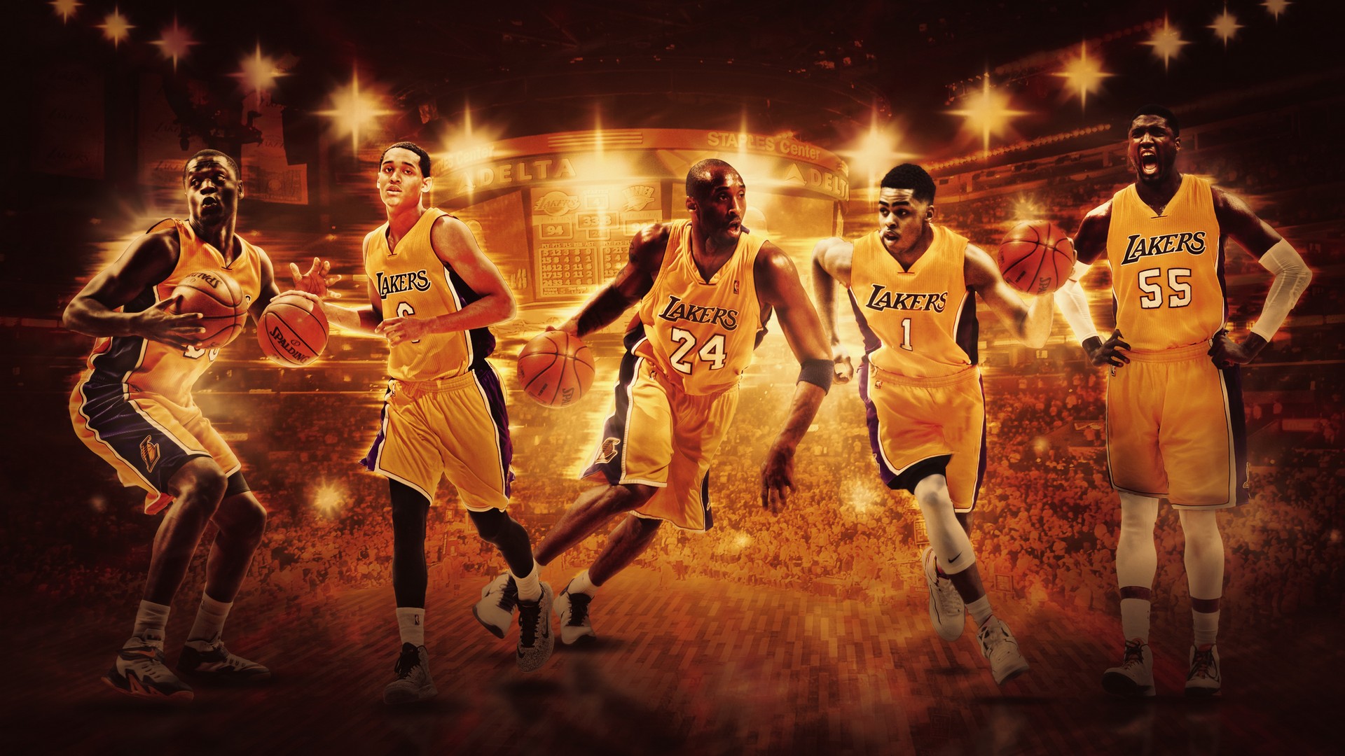 HD Desktop Wallpaper LA Lakers with image dimensions 1920x1080 pixel. You can make this wallpaper for your Desktop Computer Backgrounds, Windows or Mac Screensavers, iPhone Lock screen, Tablet or Android and another Mobile Phone device