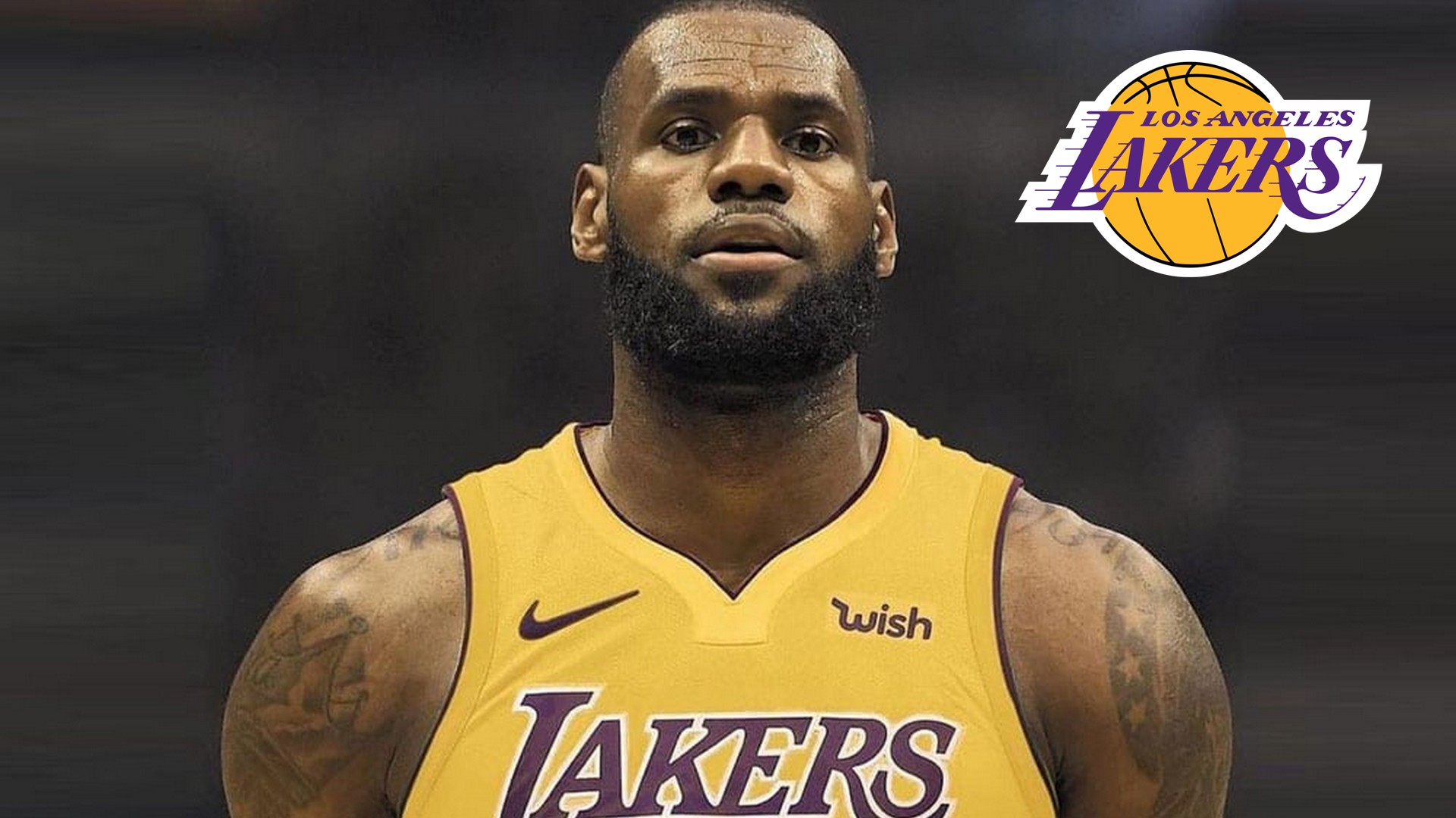 LeBron James Lakers Jersey Wallpaper with image dimensions 1920x1080 pixel. You can make this wallpaper for your Desktop Computer Backgrounds, Windows or Mac Screensavers, iPhone Lock screen, Tablet or Android and another Mobile Phone device