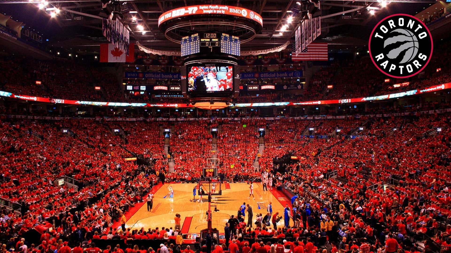 Toronto Raptors Stadium Desktop Wallpapers with image dimensions 1920x1080 pixel. You can make this wallpaper for your Desktop Computer Backgrounds, Windows or Mac Screensavers, iPhone Lock screen, Tablet or Android and another Mobile Phone device