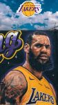 LA Lakers LeBron James iPhone 8 Wallpaper