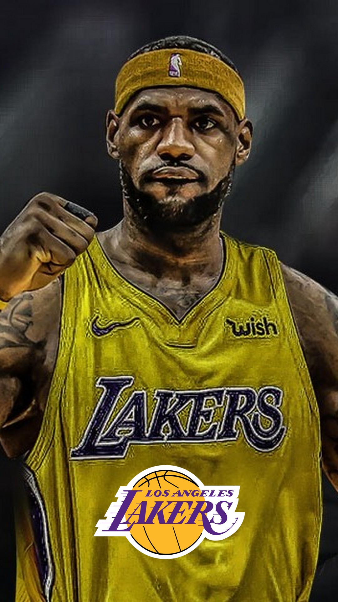 LeBron James Lakers HD Wallpaper For iPhone with image dimensions 1080x1920 pixel. You can make this wallpaper for your Desktop Computer Backgrounds, Windows or Mac Screensavers, iPhone Lock screen, Tablet or Android and another Mobile Phone device