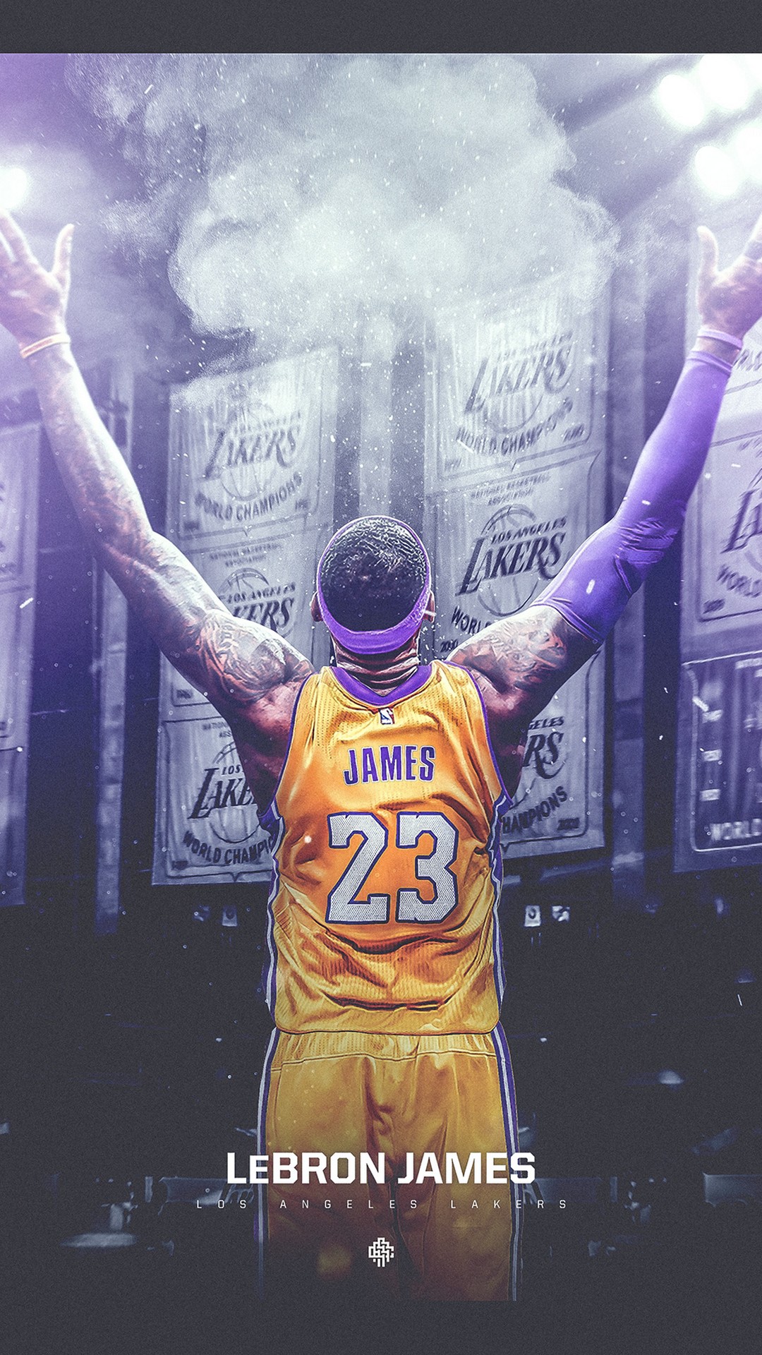 LeBron James LA Lakers HD Wallpaper For iPhone with high-resolution 1080x1920 pixel. You can use this wallpaper for your Desktop Computer Backgrounds, Windows or Mac Screensavers, iPhone Lock screen, Tablet or Android and another Mobile Phone device