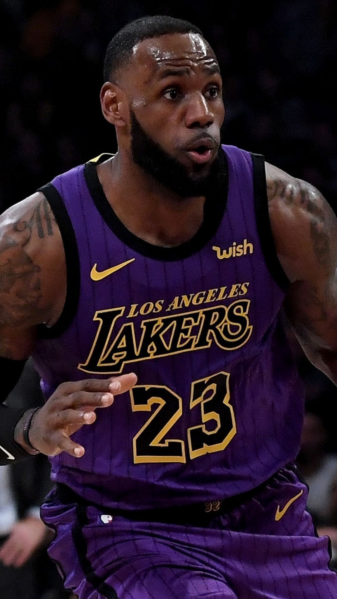 LeBron James LA Lakers Wallpaper iPhone HD with high-resolution 1080x1920 pixel. You can use this wallpaper for your Desktop Computer Backgrounds, Windows or Mac Screensavers, iPhone Lock screen, Tablet or Android and another Mobile Phone device