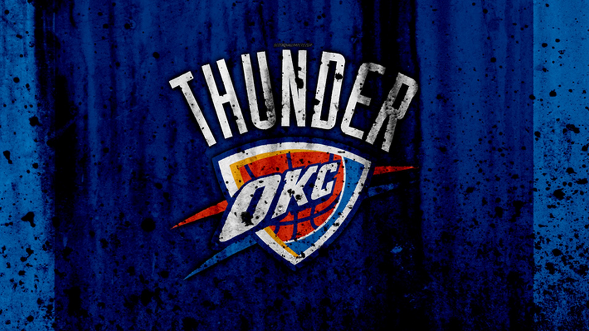 Oklahoma City Thunder Wallpaper with high-resolution 1920x1080 pixel. You can use this wallpaper for your Desktop Computer Backgrounds, Windows or Mac Screensavers, iPhone Lock screen, Tablet or Android and another Mobile Phone device